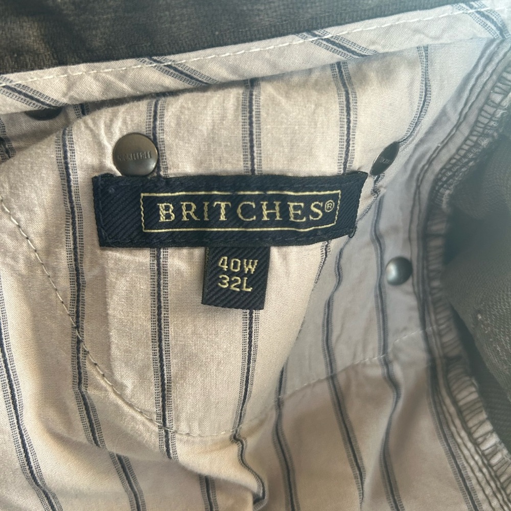 Britches Striped textured Denim Blend Pants
